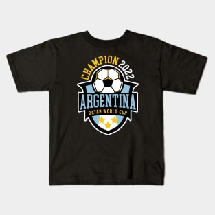 Argentina World Cup Champions, Argentina Campeón Mundial Qatar 2022 Kids T-Shirt